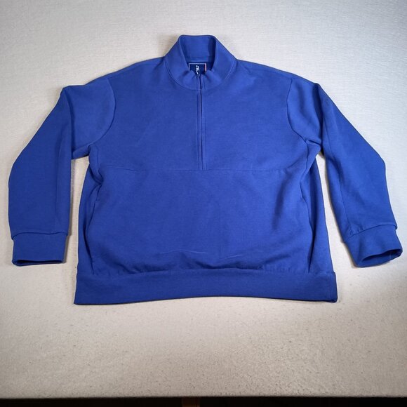 Nike 24.7 Impossibly Soft Men's Large Blue Dri-Fit 1/2 Zip Pockets Pullover - Picture 3 of 12